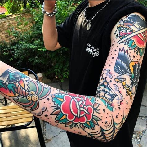 american tattoo sleeve|american traditional full sleeve tattoo.